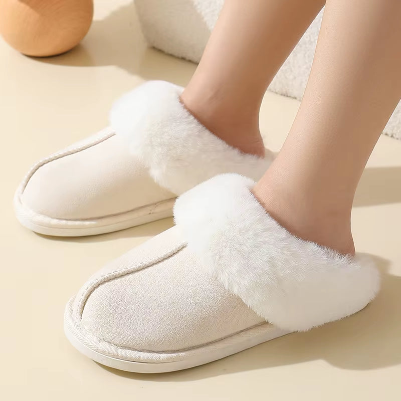 Womens Slippers Cozy Warm Winter Home Slippers Fluffy Soft Memory Foam Fluffy Fashion Faux Fur Plush Slipper